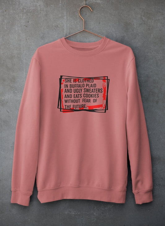 She's Clothed In Buffalo Plaid Sweat Shirt shopmerchmallow Virgin Teez - Black Hoodie