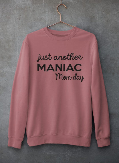 Just Another Manic Mom Day Sweat Shirt shopmerchmallow Virgin Teez - Black Hoodie