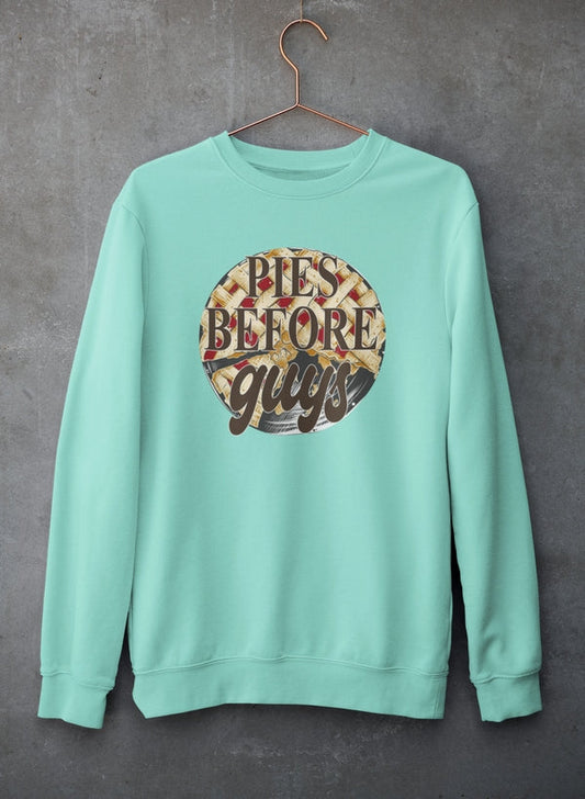 Pies Before Guys Sweat Shirt shopmerchmallow Virgin Teez - Black Hoodie