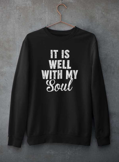 It Is Well With My Soul  Sweat Shirt shopmerchmallow Virgin Teez - Black Hoodie