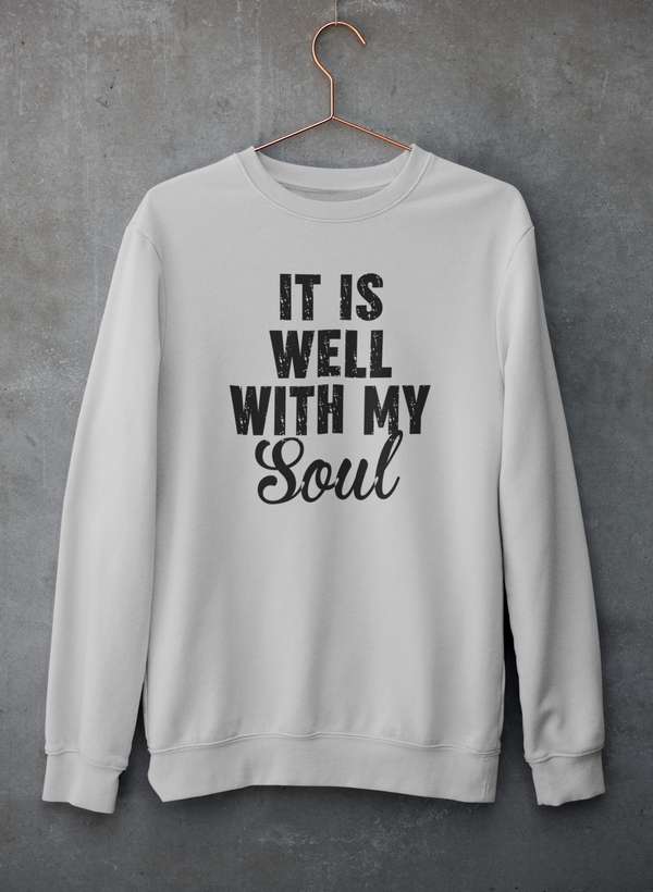 It Is Well With My Soul  Sweat Shirt shopmerchmallow Virgin Teez - Black Hoodie
