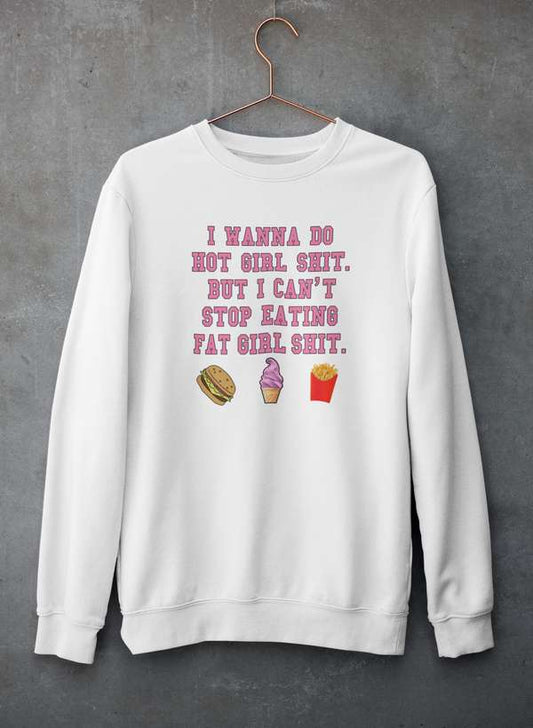 I Can't Stop Eating Sweat Shirt shopmerchmallow Virgin Teez - Black Hoodie