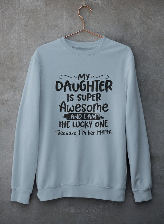 My Daughter Is Super Awesome Sweat Shirt shopmerchmallow Virgin Teez - Black Hoodie