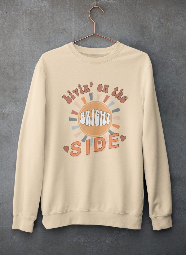 Livin' On The Bright Side Sweat Shirt shopmerchmallow Virgin Teez - Black Hoodie