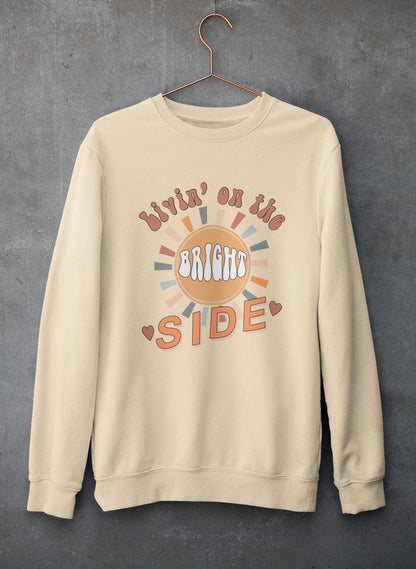 Livin' On The Bright Side Sweat Shirt shopmerchmallow Virgin Teez - Black Hoodie