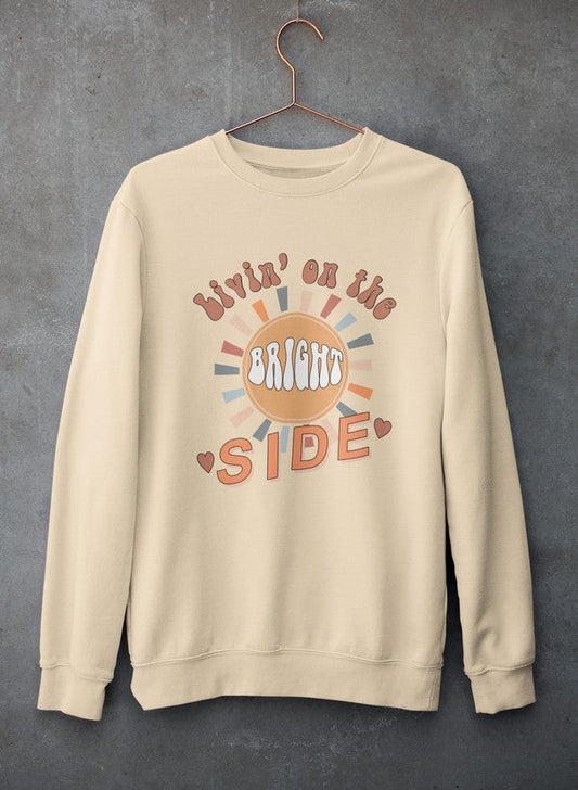 Livin' On The Bright Side Sweat Shirt shopmerchmallow Virgin Teez - Black Hoodie