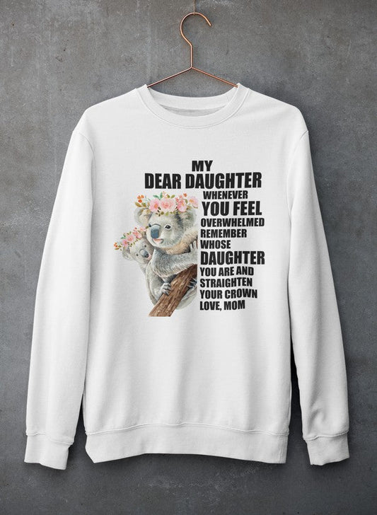 My Dear Daughter Sweat Shirt shopmerchmallow Virgin Teez - Black Hoodie