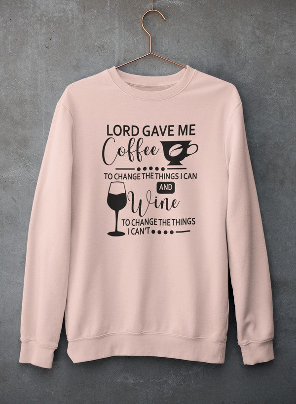 Lord Gave Me Coffee Sweat Shirt shopmerchmallow Virgin Teez - Black Hoodie