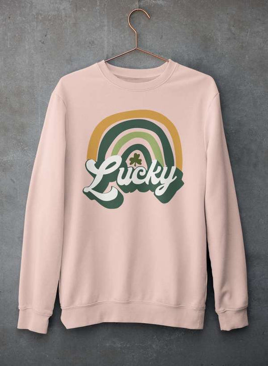 Lucky Retro Sweat Shirt shopmerchmallow Virgin Teez - Black Hoodie