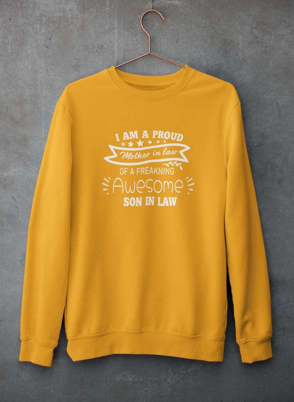 I Am A Proud Mother In Law Sweat Shirt shopmerchmallow Virgin Teez - Black Hoodie