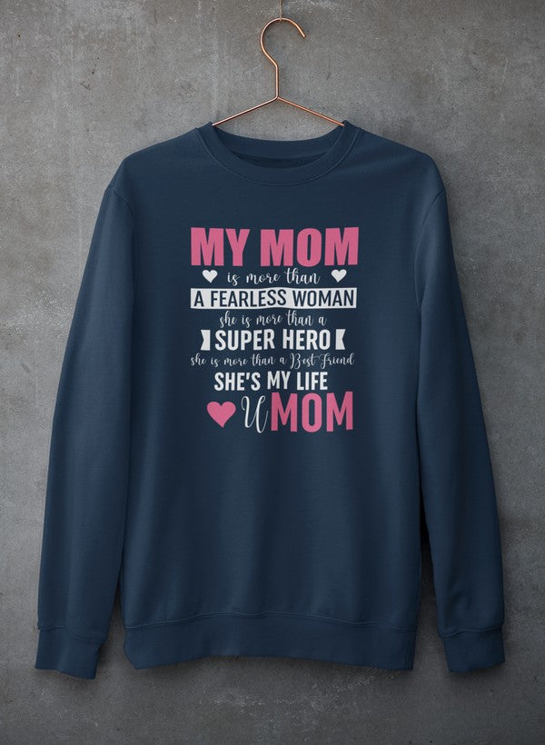 My Mom Sweat Shirt shopmerchmallow Virgin Teez - Black Hoodie