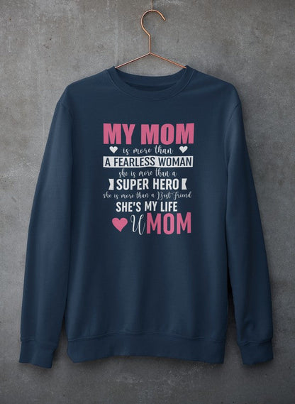 My Mom Sweat Shirt shopmerchmallow Virgin Teez - Black Hoodie