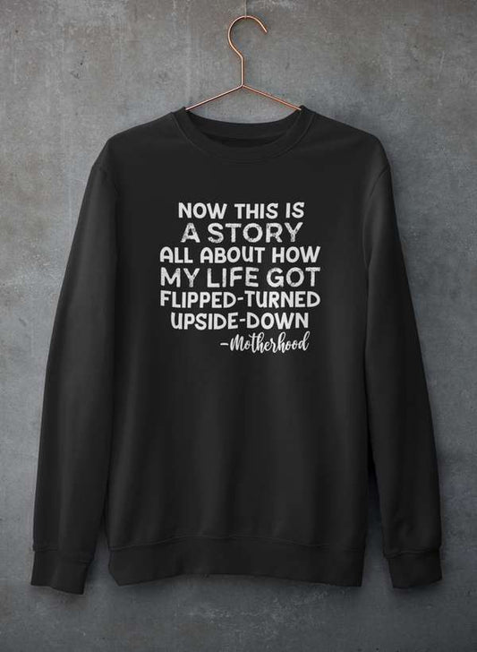 A Story About Motherhood  Sweat Shirt shopmerchmallow Virgin Teez - Black Hoodie