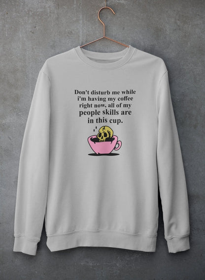 Don't Disturb Me Coffee Sweat Shirt shopmerchmallow Virgin Teez - Black Hoodie