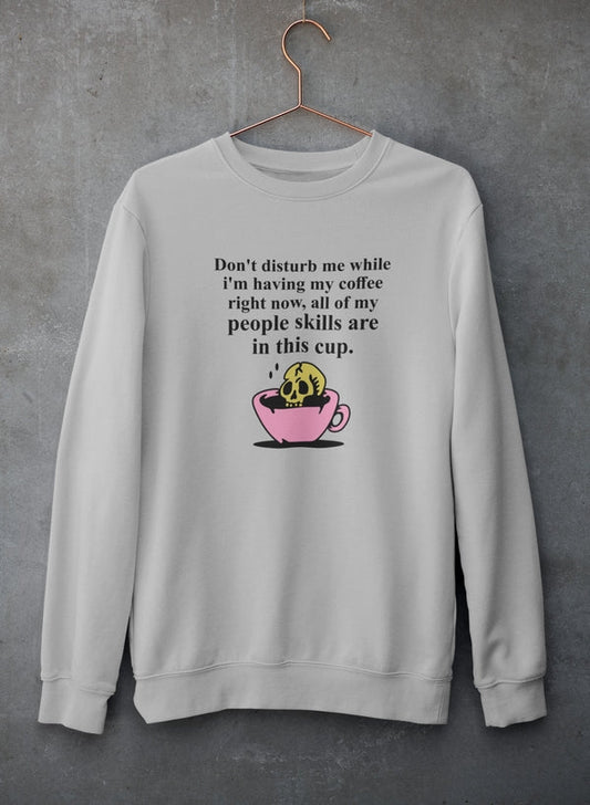 Don't Disturb Me Coffee Sweat Shirt shopmerchmallow Virgin Teez - Black Hoodie
