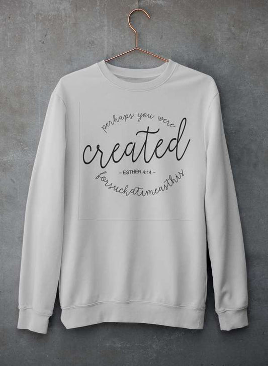 Perhaps You Were Created For Such A Time As This 4:14 Sweat Shirt shopmerchmallow Virgin Teez - Black Hoodie