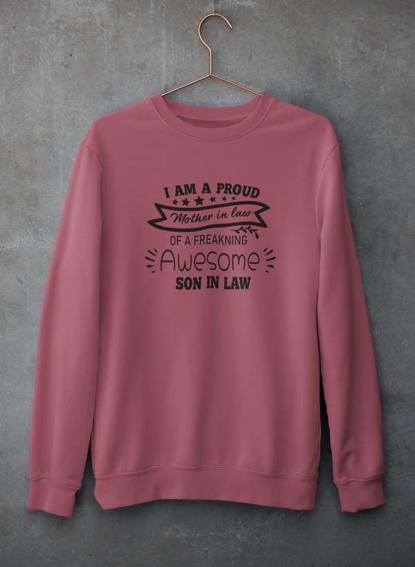 I Am A Proud Mother In Law Sweat Shirt shopmerchmallow Virgin Teez - Black Hoodie