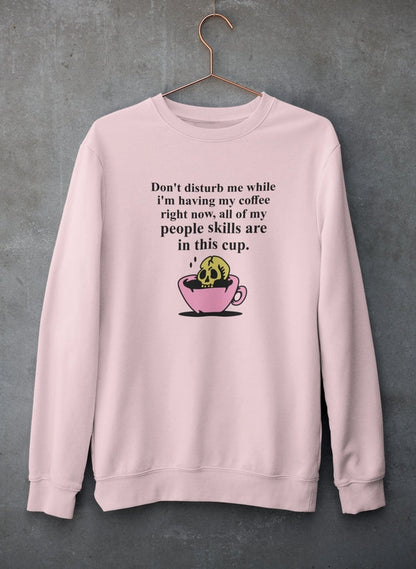 Don't Disturb Me Coffee Sweat Shirt shopmerchmallow Virgin Teez - Black Hoodie