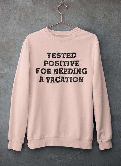 Positive I Need A Vacation  Sweat Shirt shopmerchmallow Virgin Teez - Black Hoodie