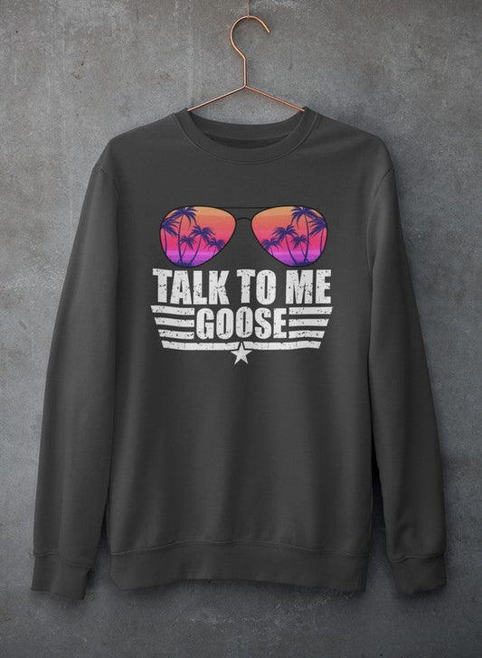Talk to Me Goose Sweat Shirt shopmerchmallow Virgin Teez - Black Hoodie