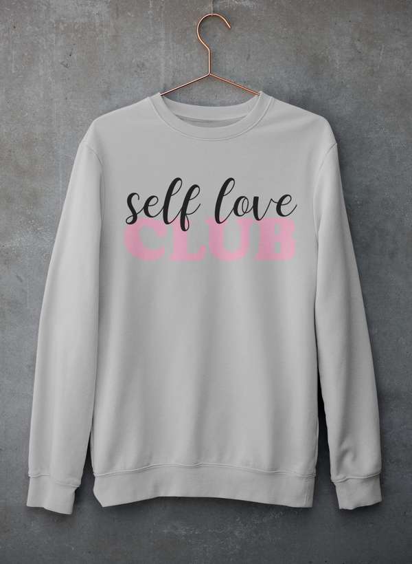 Self Love Club Sweat Shirt shopmerchmallow Virgin Teez - Black Hoodie