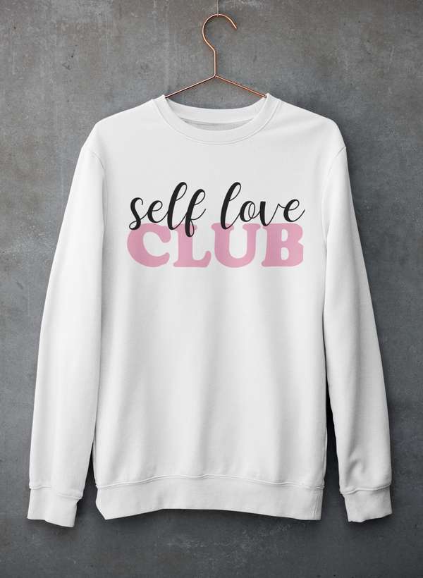 Self Love Club Sweat Shirt shopmerchmallow Virgin Teez - Black Hoodie