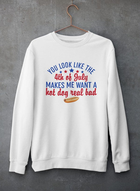 You Look Like The 4th Of July Sweat Shirt shopmerchmallow Virgin Teez - Black Hoodie