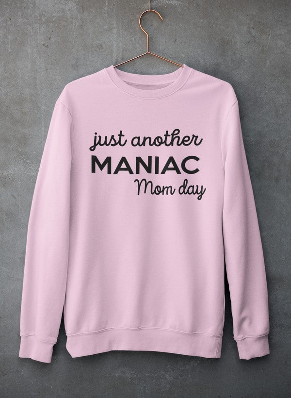 Just Another Manic Mom Day Sweat Shirt shopmerchmallow Virgin Teez - Black Hoodie