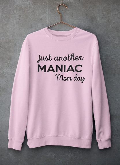 Just Another Manic Mom Day Sweat Shirt shopmerchmallow Virgin Teez - Black Hoodie