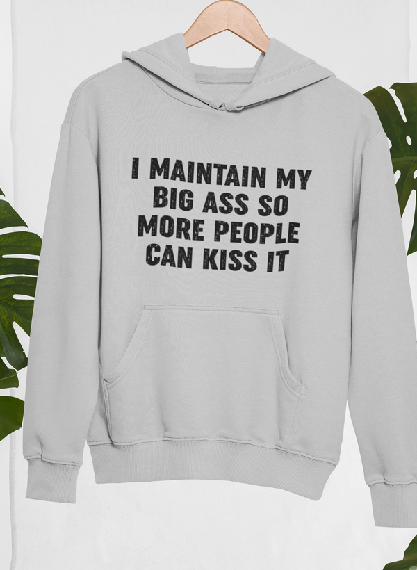 I Maintain It So More People Can Kiss It Hoodie shopmerchmallow Virgin Teez - Black Hoodie