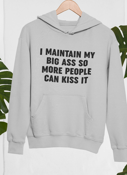 I Maintain It So More People Can Kiss It Hoodie shopmerchmallow Virgin Teez - Black Hoodie