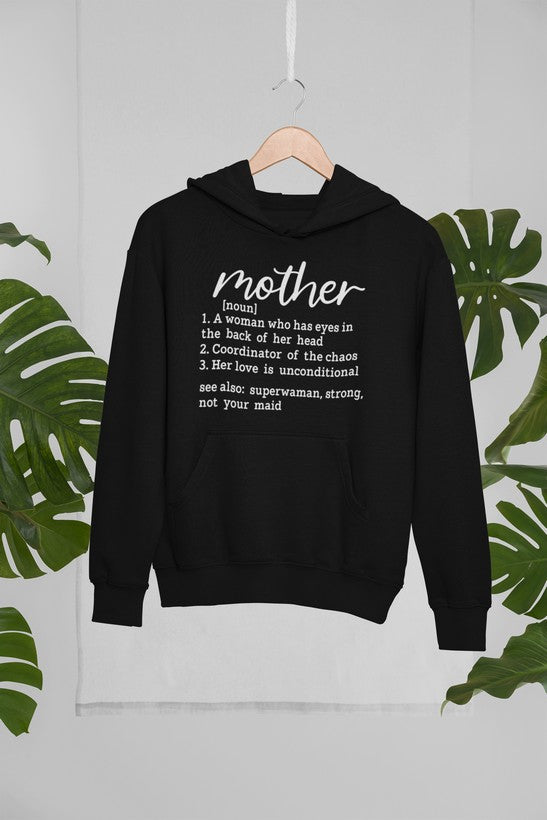 Mom Noun Mom Hoodie shopmerchmallow Virgin Teez - Black Hoodie