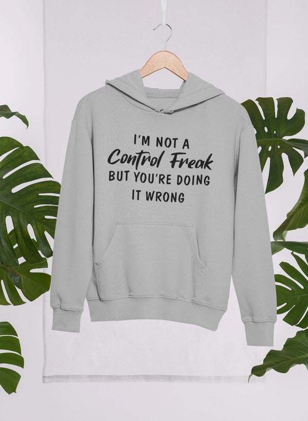 I'm Not a Control Freak Hoodie shopmerchmallow Virgin Teez - Black Hoodie