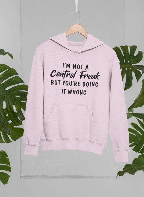 I'm Not a Control Freak Hoodie shopmerchmallow Virgin Teez - Black Hoodie