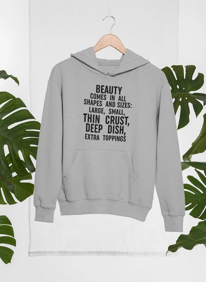 Beauty Comes in All Shapes Hoodie shopmerchmallow Virgin Teez - Black Hoodie