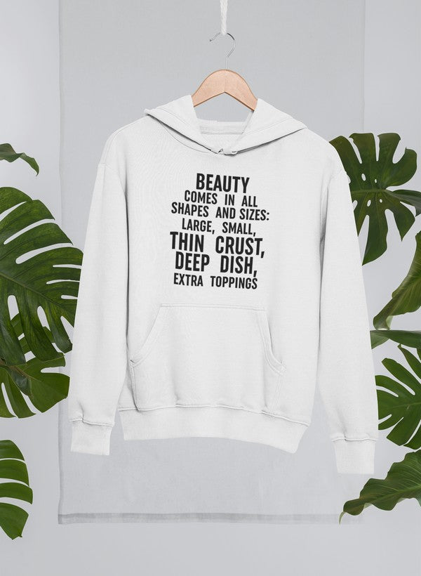 Beauty Comes in All Shapes Hoodie shopmerchmallow Virgin Teez - Black Hoodie