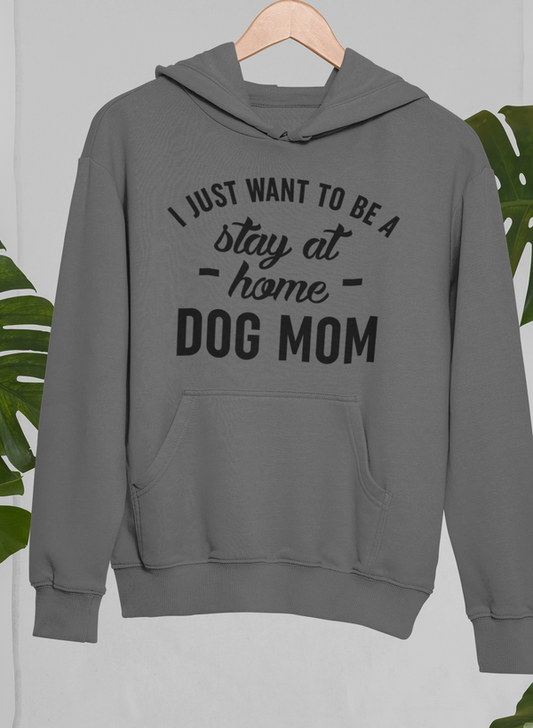 Stay At Home Dog Mom Hoodie shopmerchmallow Virgin Teez - Black Hoodie