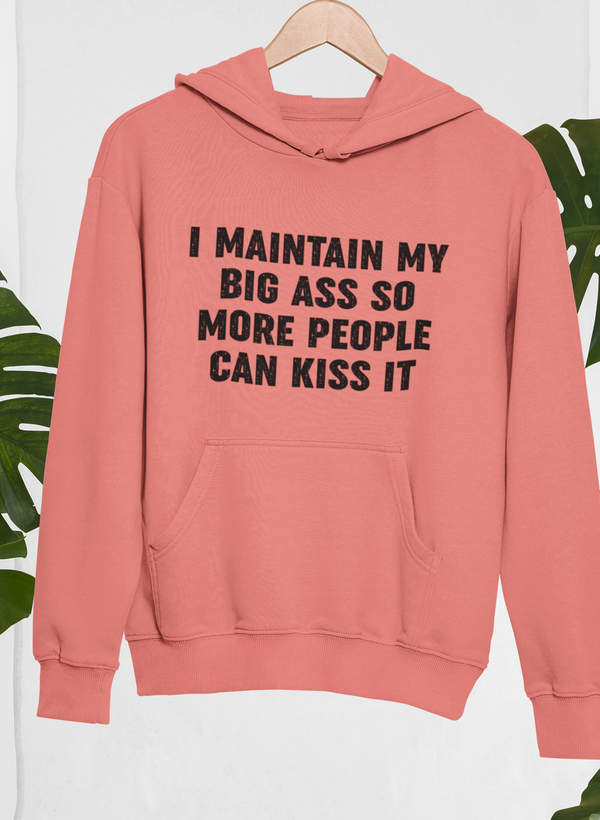 I Maintain It So More People Can Kiss It Hoodie shopmerchmallow Virgin Teez - Black Hoodie