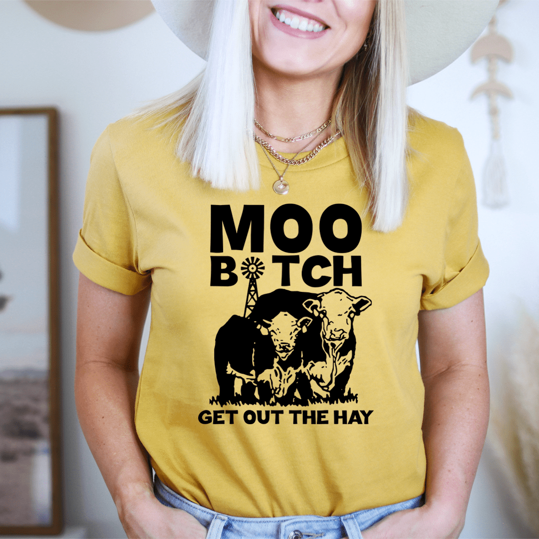 Moo Get Out The Hay T-Shirt shopmerchmallow Moo Get Out The Hay T-Shirt