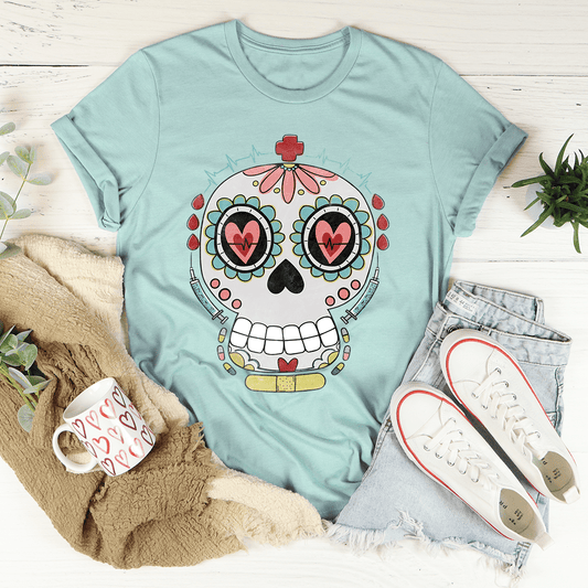 Nurse Sugar Skull T-Shirt shopmerchmallow Nurse Sugar Skull T-Shirt
