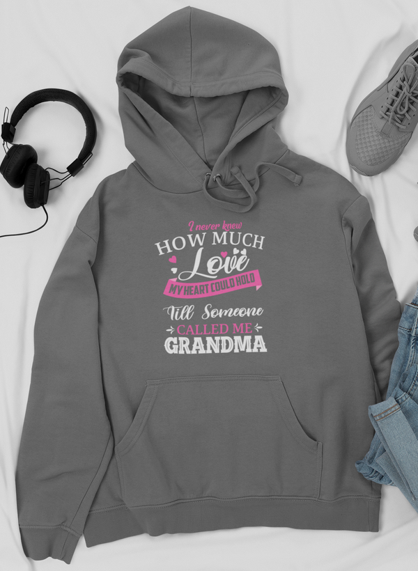 I Never Knew How Much Love My Heart Could Hold Till Someone Called Me Grandma Hoodie shopmerchmallow Virgin Teez - Black Hoodie