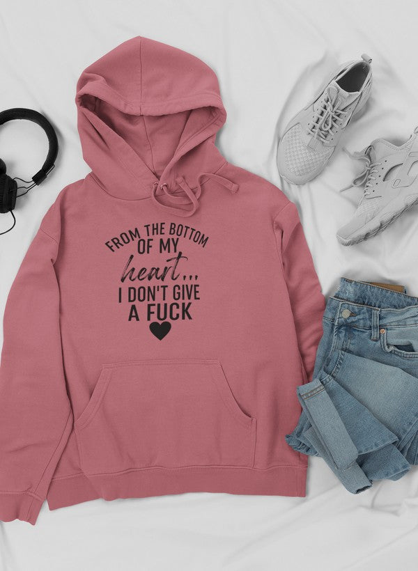 From The Bottom Of My Heart Hoodie shopmerchmallow Virgin Teez - Black Hoodie