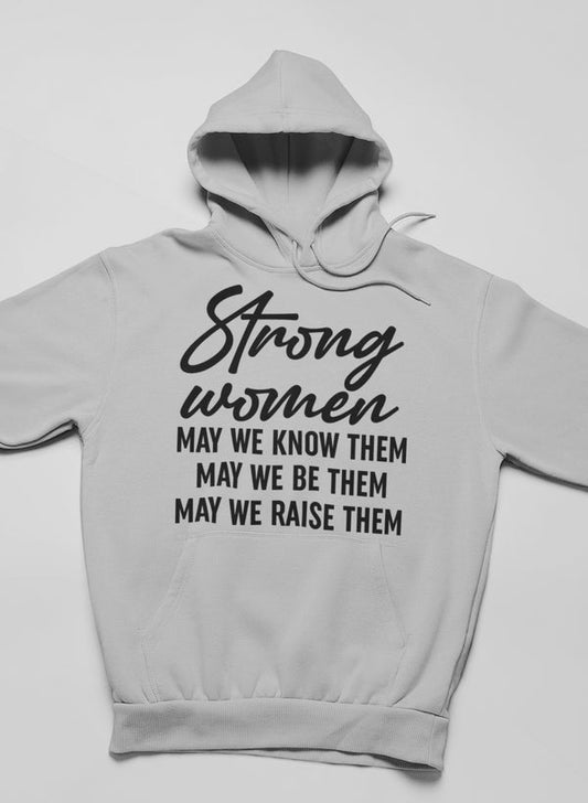 Strong Women Hoodie shopmerchmallow Virgin Teez - Black Hoodie