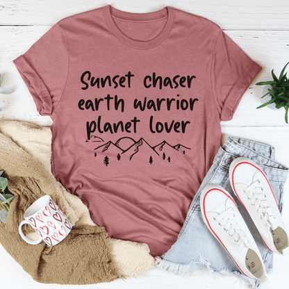 Sunset Chaser Earth Warrior Planet Lover T-Shirt shopmerchmallow Sunset Chaser Earth Warrior Planet Lover T-Shirt