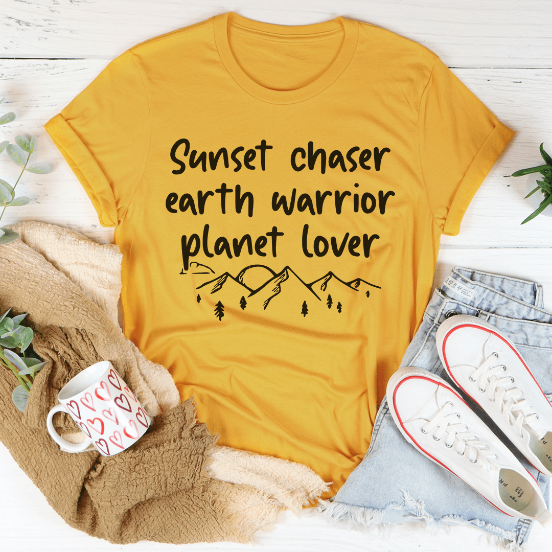 Sunset Chaser Earth Warrior Planet Lover T-Shirt shopmerchmallow Sunset Chaser Earth Warrior Planet Lover T-Shirt