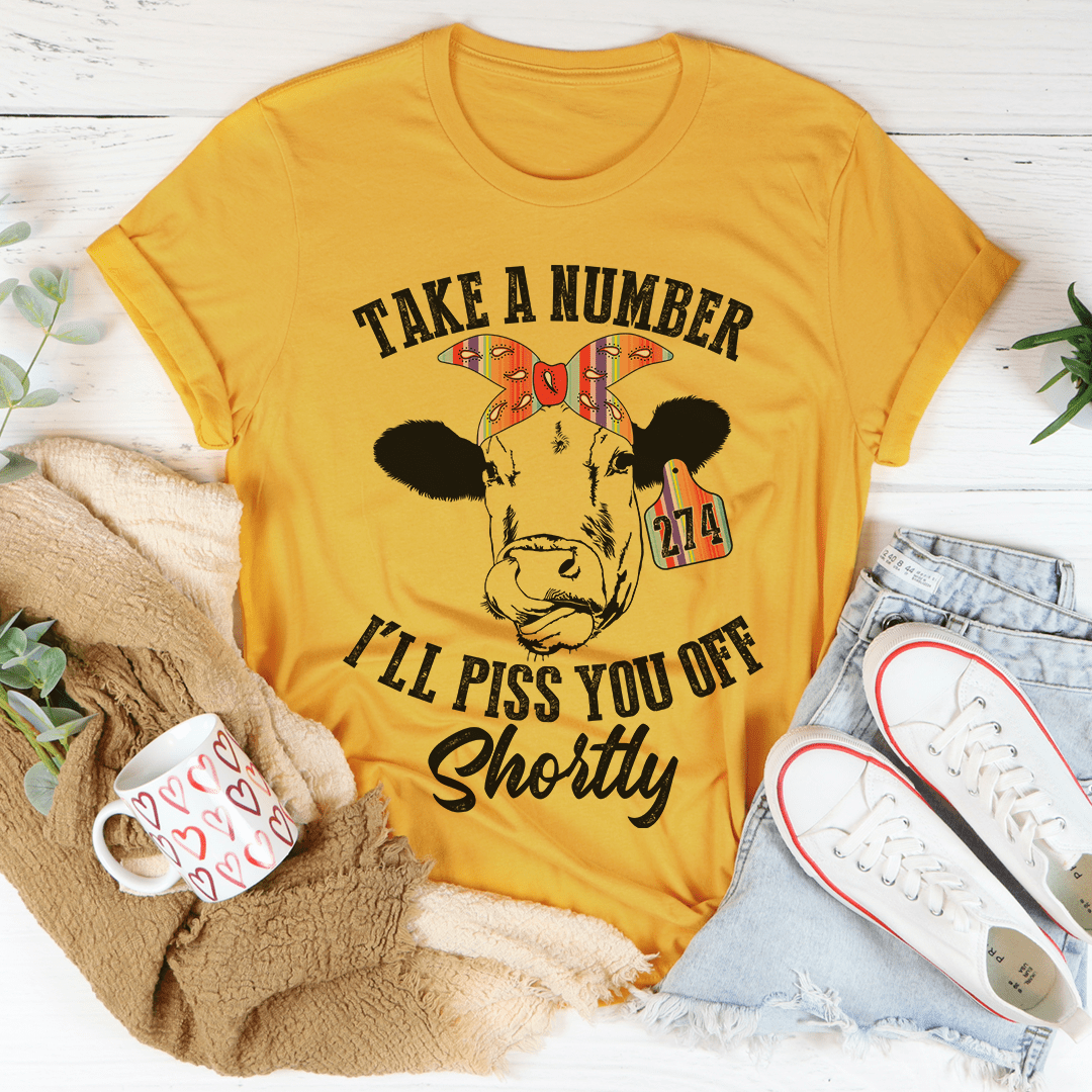 Take A Number Cow T-Shirt shopmerchmallow Take A Number Cow T-Shirt